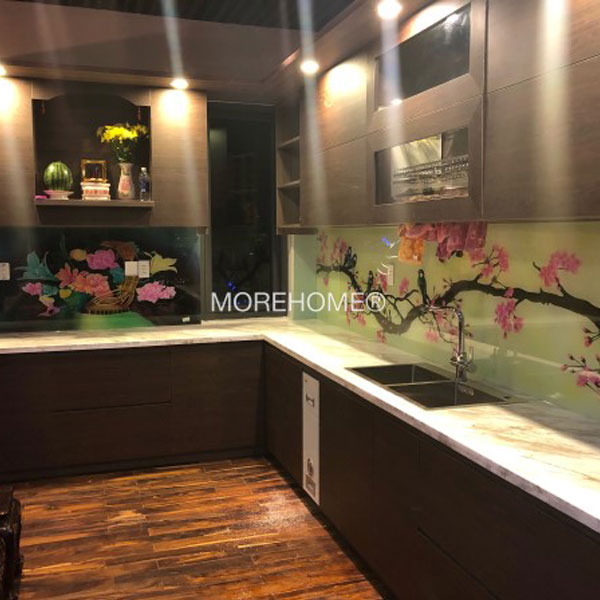 Tranh kính ốp bếp