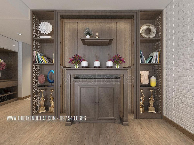 Thiết kế phòng thờ đơn giản