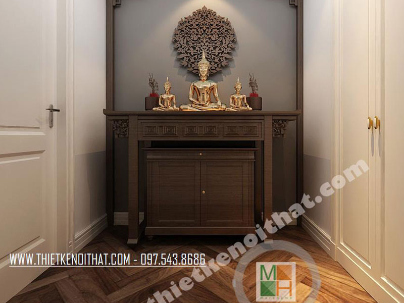 Mẫu bàn thờ phật biệt thự mardarin