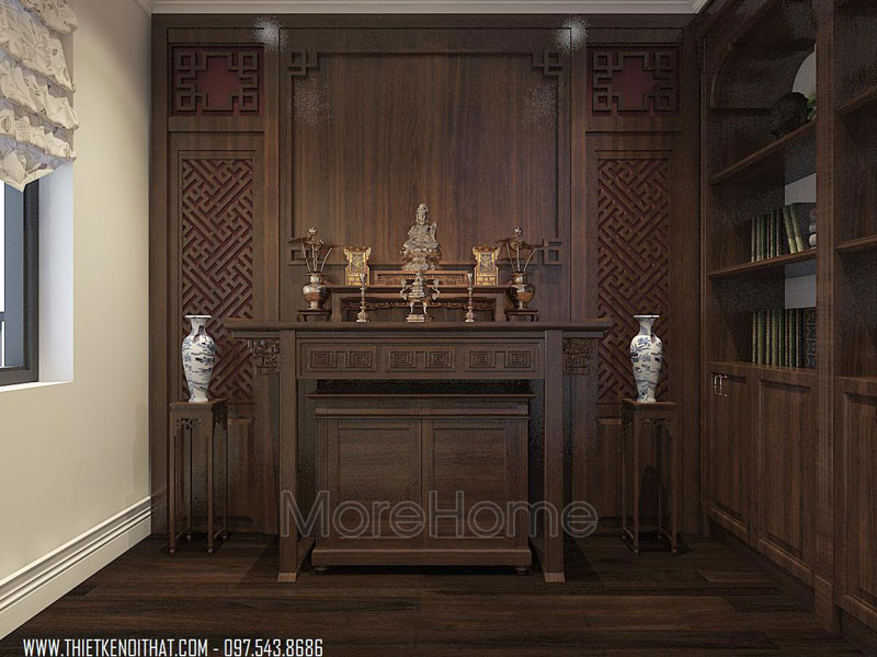 Thiết kế phòng thờ biệt thự vinhomes riverside